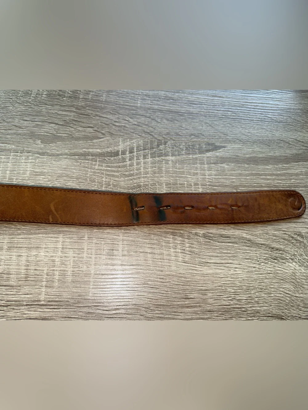 Origin USA Raw Edge Whiskey Brown Full-Grain Leather Belt